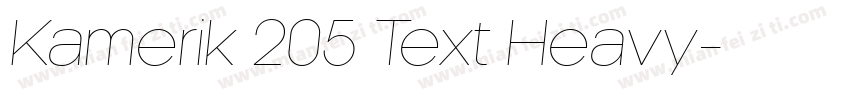 Kamerik 205 Text Heavy字体转换